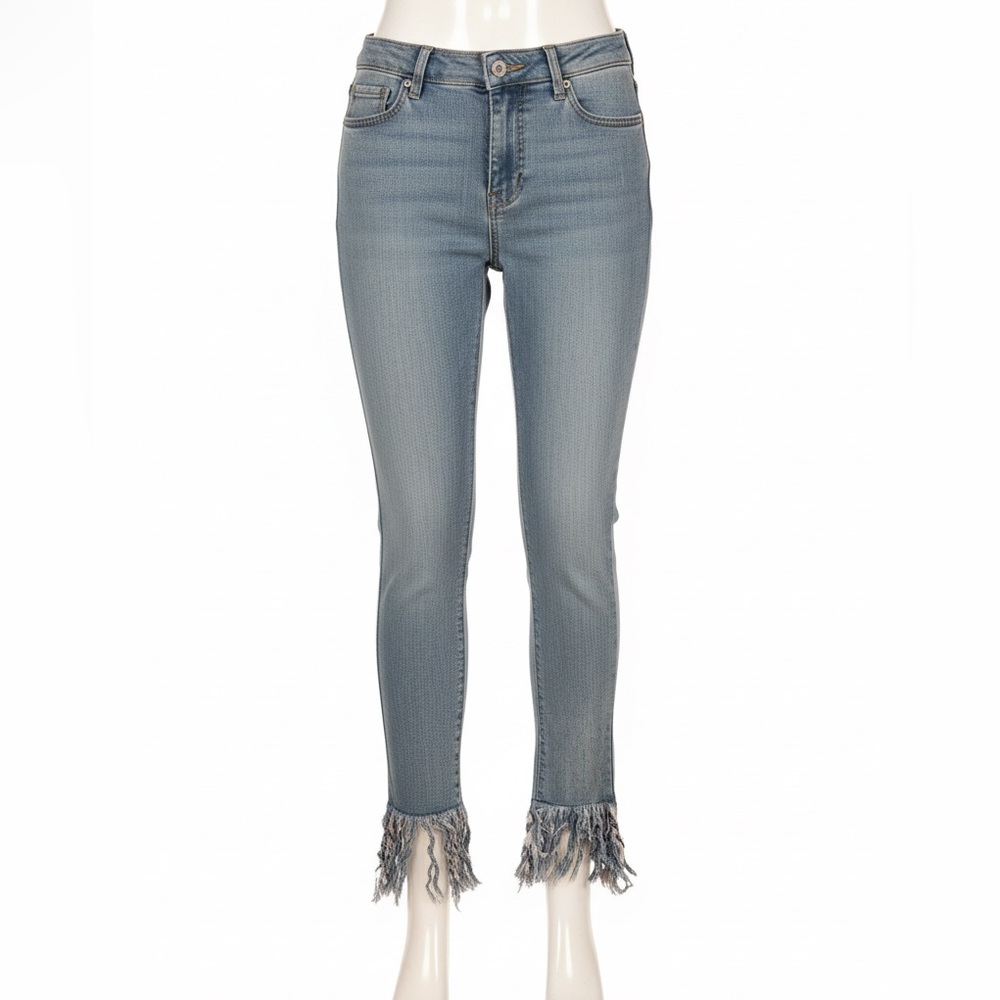 Misguided anarchy raw fringe skinny jeans Sz 6. Used once!